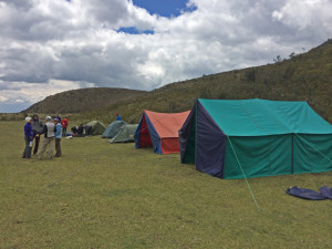 Our camp and tents prior to the summit climb.