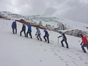 Training on the lower slopes of Cotopaxi