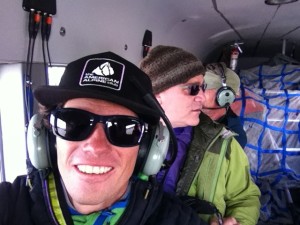 Andrés ready to fly into the Ruth Gorge