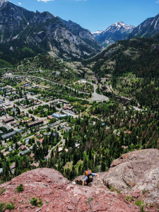 Climbing high above Ouray for stunning views