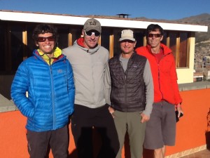 Team is psyched for the journey! (L-R) Andrés, Jaaron, Jim & Stephen